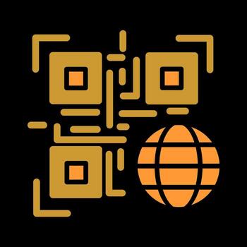 QR Code Website Icon Design vector