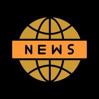News Globe Icon Design vector