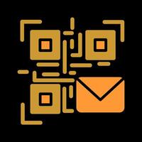QR Code Email Icon Design vector