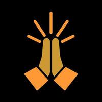 Folded Hands Icon Design vector