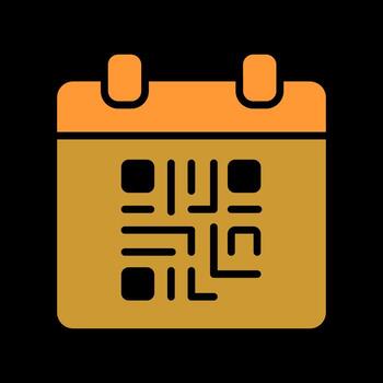 QR Code Calendar Icon Design vector