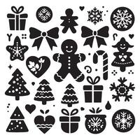 Christmas Gingerbread Cookie Silhouette vector