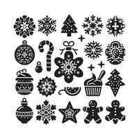 Christmas Gingerbread Cookie Silhouette vector