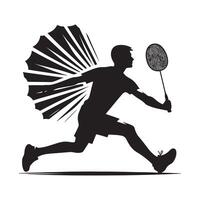 Badminton Reflex Silhouette vector
