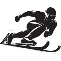 Bobsledding Speed Silhouette vector