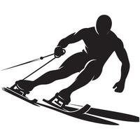Bobsledding Curve Silhouette vector