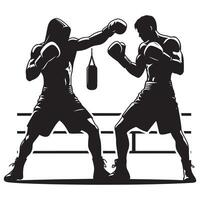 Boxing Jab Silhouette vector