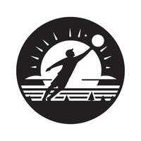 Frisbee Player Diving Catch Silhouette vector