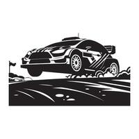 Go-Kart Pit Stop Silhouette vector