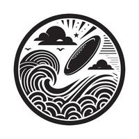 Frisbee Player Passing Silhouette vector