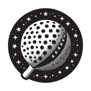 Silhouette of Pickleball Player at Net vector