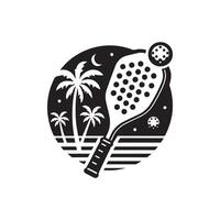Silhouette of Pickleball Player in Action vector