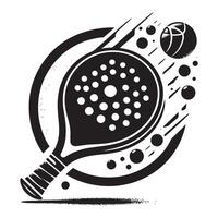 Pickleball Player in Motion Silhouette vector