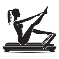 Silhouette of Pilates Balance Pose vector