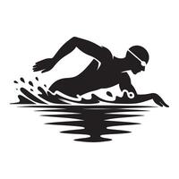 Dynamic Silhouette of Sailboat on Water vector