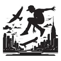 Skateboarder in Motion vector