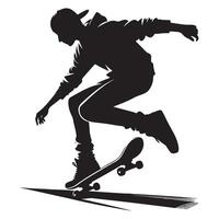Skateboarder in Action vector