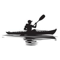 Swimmer Action Silhouette on White Background vector