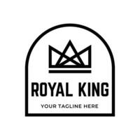 Royal king logo template vector