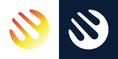 Two logos with the same colors and shapes vector