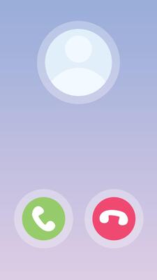 Incoming phone call screen interface.