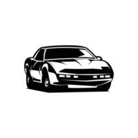 vintage car Knight Rider. isolated white background view from the front. best for badge, emblem, icon, sticker design. available in eps 10 vector