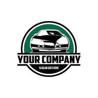 silhouette of the Knight Rider car logo on a dark green background. Unique design with stunning graphics. best for logo, badge, emblem, icon, sticker design. available in eps 10 vector