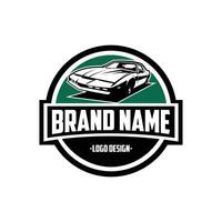 nostalgic vintage Knight Rider car silhouette. isolated view from side on white background. perfect for logo, badge, emblem, icon, sticker design. available in eps 10 vector