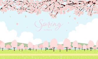 Natural for Spring is coming banner or background style. vector