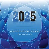 Happy New Year 2025 celebration design or banner template vector