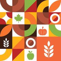 Thanksgiving Day. Seamless geometric pattern. Template for background, banner, card, poster. vector