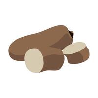 inhame which is also known as yam illustration in flat style or cartoonish vector
