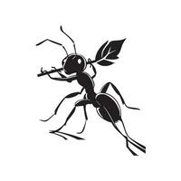 create a ant silhouette design vector