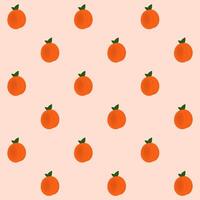 Seamless pattern with peach. illustration. vector