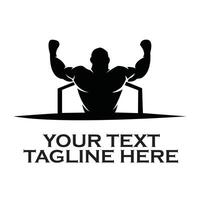 Minimalist Silhouette Logo for Gyms vector