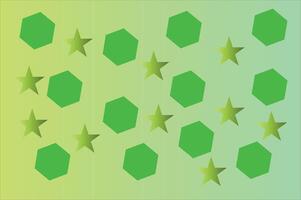 Abstract Repetitive Polygon And Star Pattern Design vector