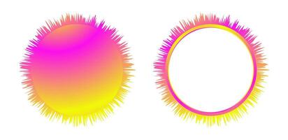 Violet and Yellow Gradient Circle Shape vector