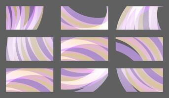 Set of Minimal Stripe Wave Banners - Modern Design Templates vector