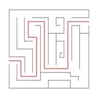 Right way across labyrinth 2D cartoon object. Brain teaser game. Finding solution to path complicated maze puzzle isolated element flat clipart on white background. Spot illustration vector