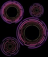 Retro motion circles background vector