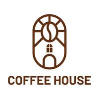 coffee house flat minimalist logo design vector