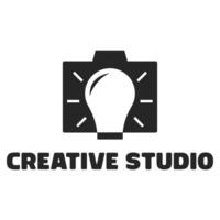 creative studio flat minimalist logo design vector
