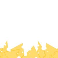 Seamless border of yellow cheese triangles with holes vector