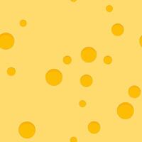 Seamless cheese pattern texture of cheese with holes on yellow background vector