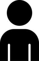 Black color user icon design People icon vector