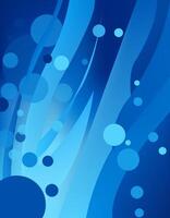 Blue abstract circle background design with dots. Wallpaper design vector