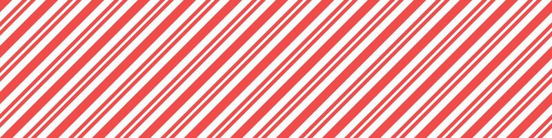 Seamless candy stripe pattern with diagonal red and white lines. Cane pattern with peppermint texture. Flat illustration isolated vector
