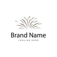 Firework Logo, Simple Line Design vector