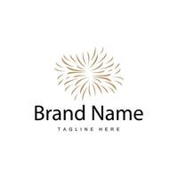 Firework Logo, Simple Line Model Design vector