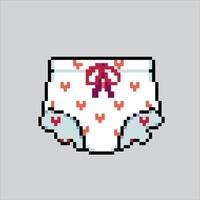 Baby Diapers. Pixelated Diapers Pants. Baby Diapers Pants Icon pixelated for the pixel art game and icon for website and game. old school retro. vector
